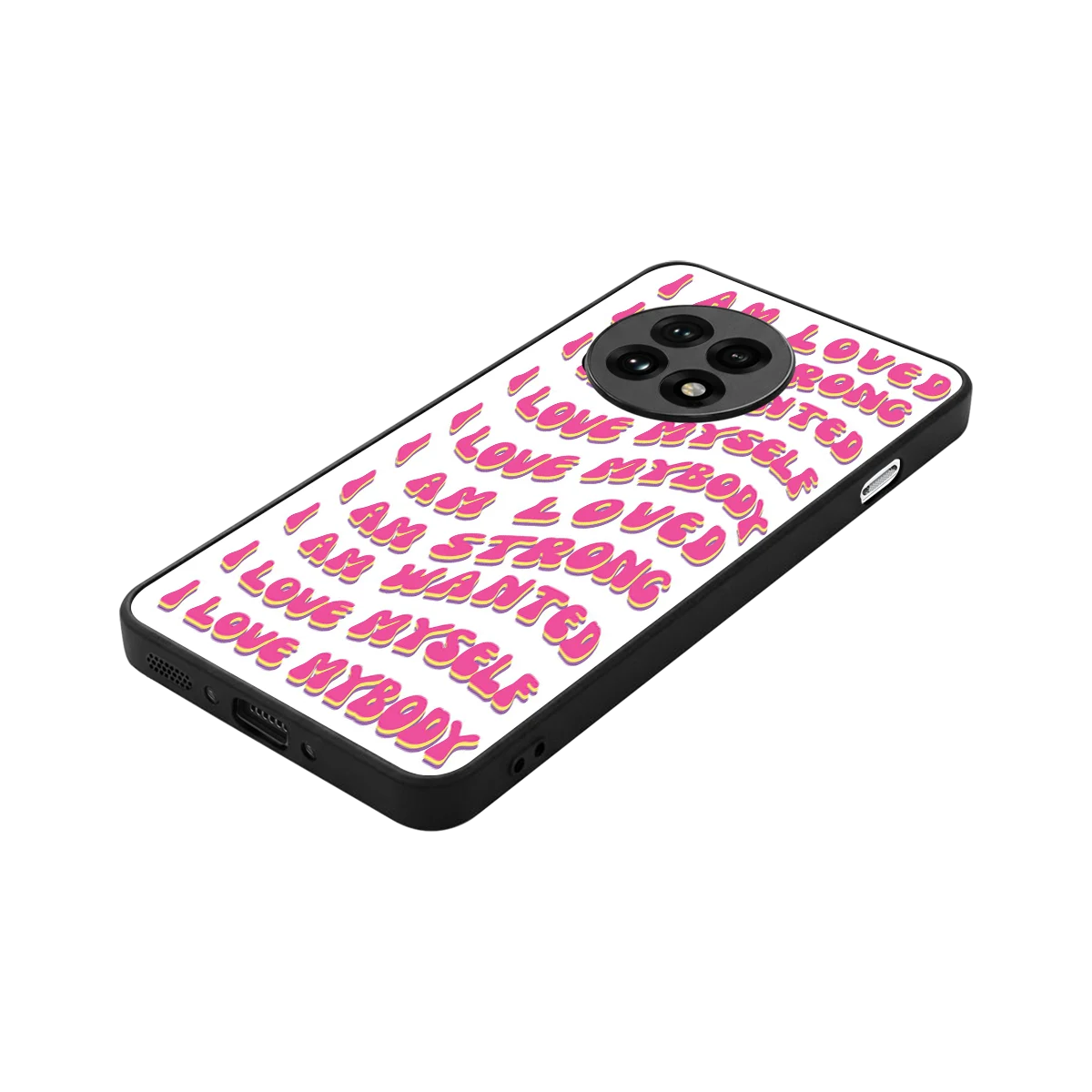 Affirmation stylish phone case for oneplus 13r | glossy glass and slim fit