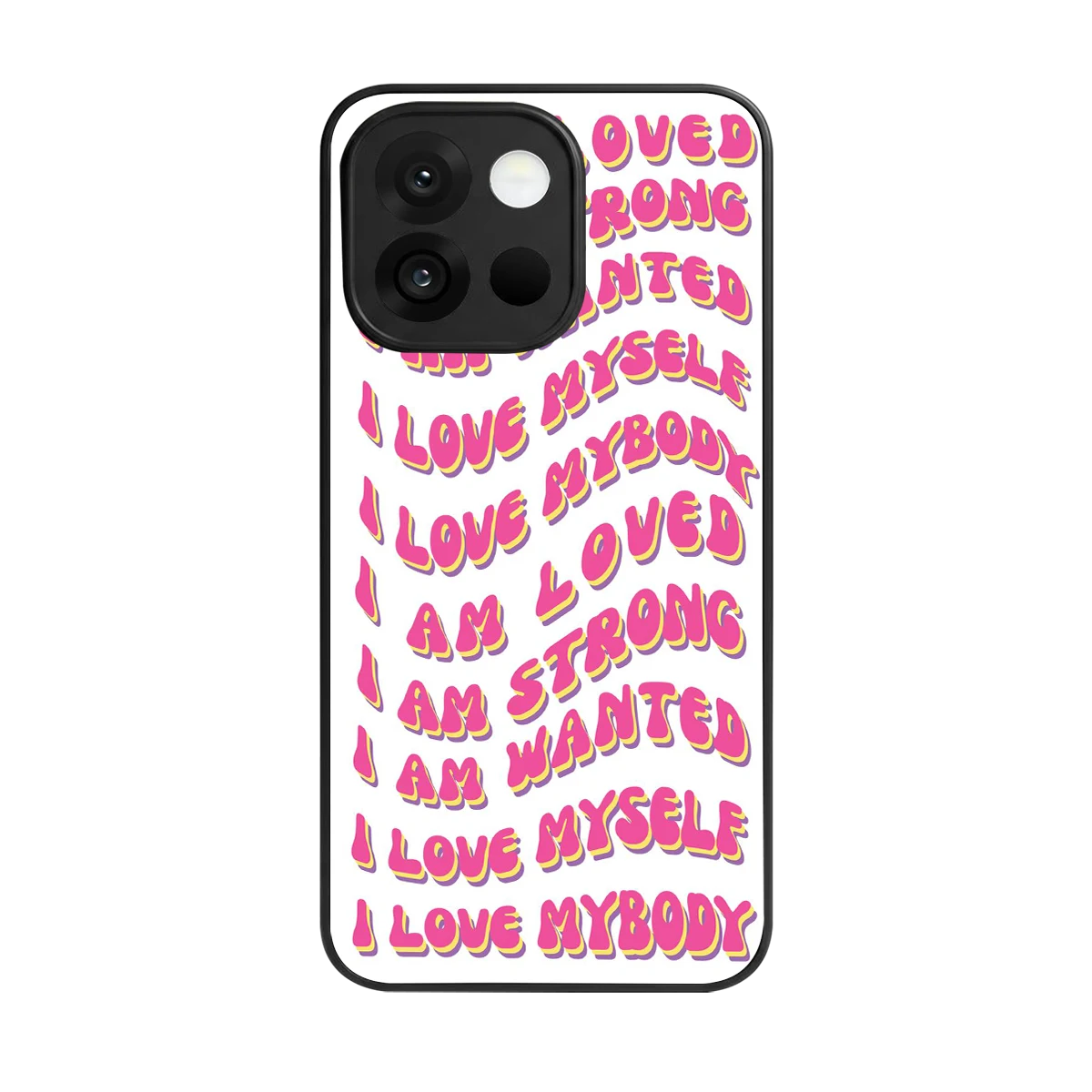 Affirmation back phone cover | glass case for oneplus 13s