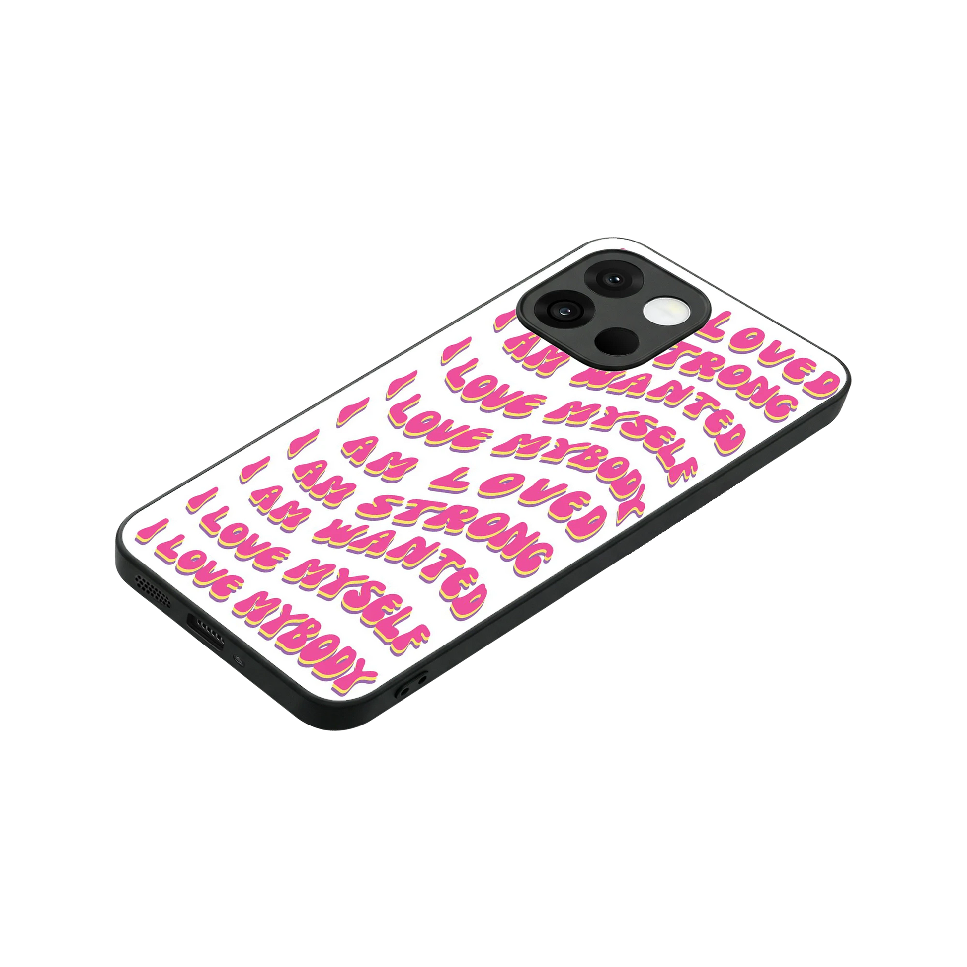 Affirmation stylish phone case for oneplus 13s | glossy glass and slim fit