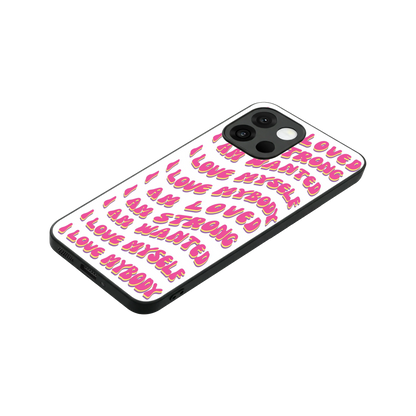 Affirmation stylish phone case for oneplus 13s | glossy glass and slim fit
