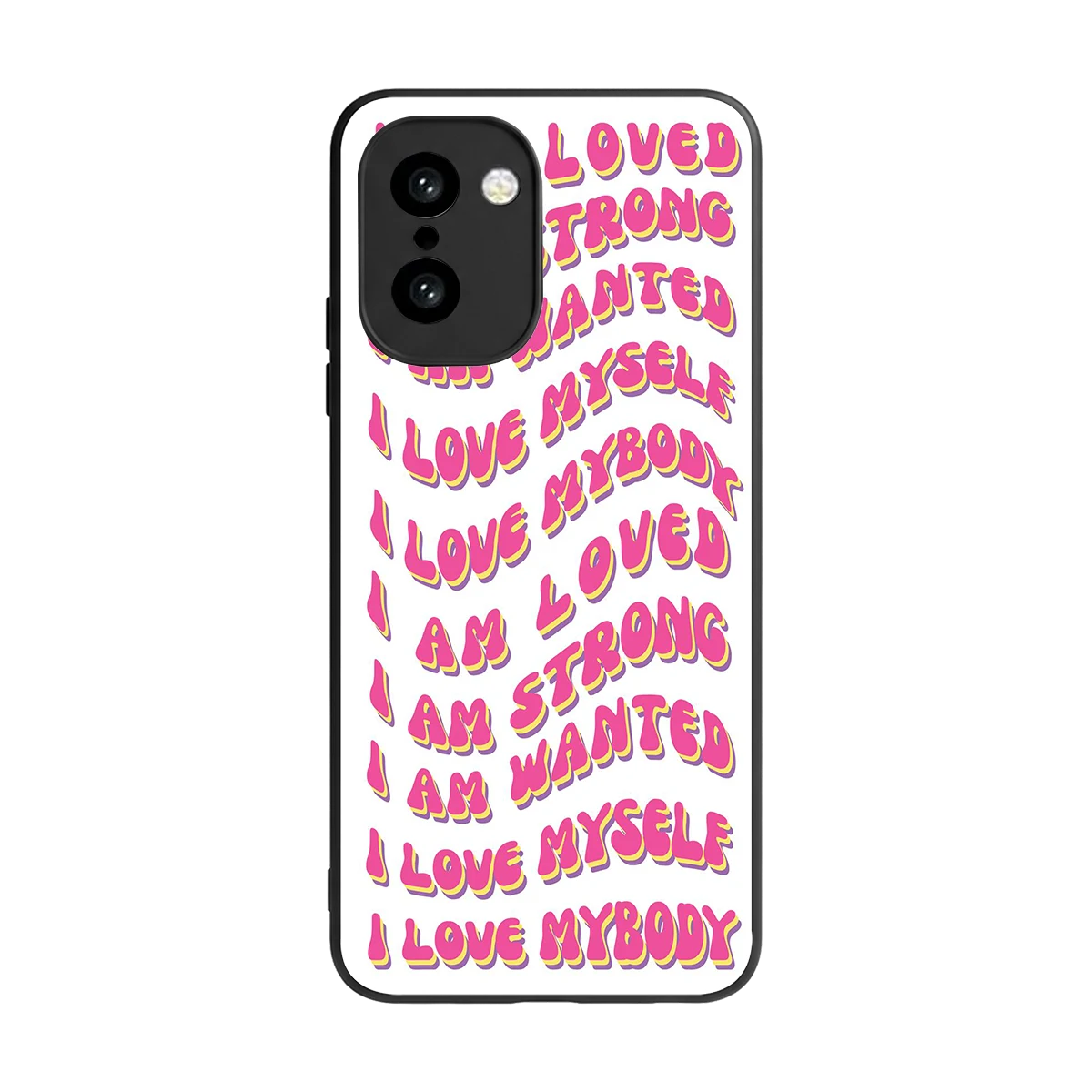 Affirmation back phone cover | glass case for oneplus 15r