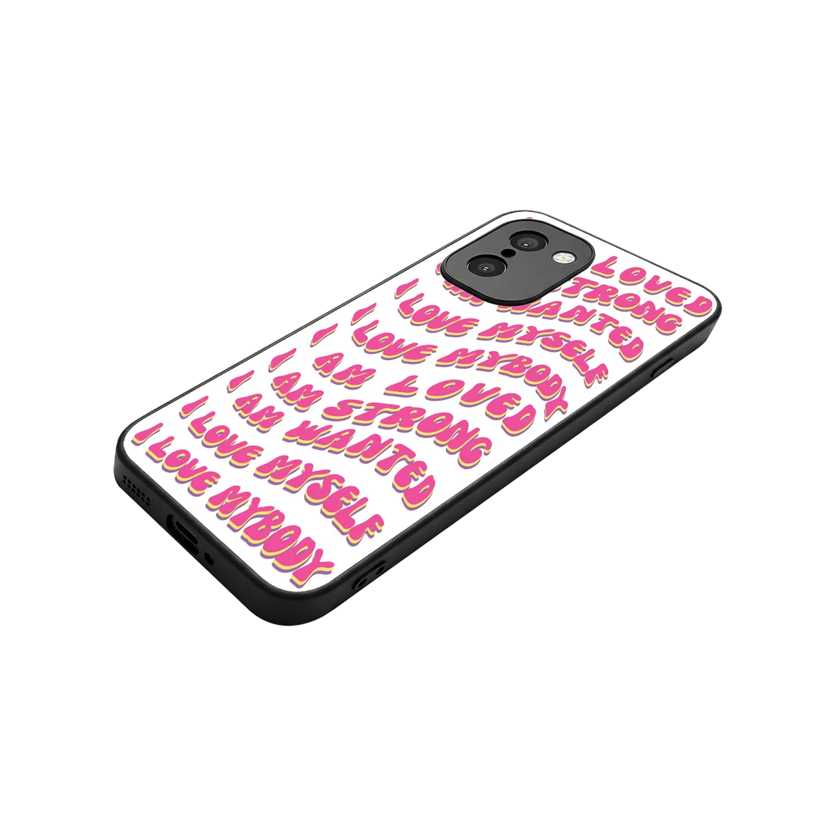 Affirmation stylish phone case for oneplus 15r | glossy glass and slim fit