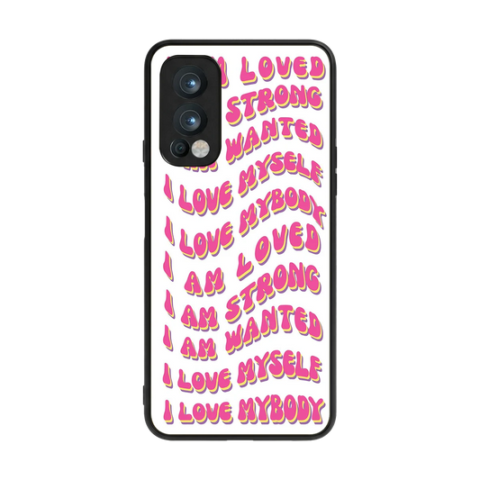 Affirmation back phone cover | glass case for oneplus nord 2