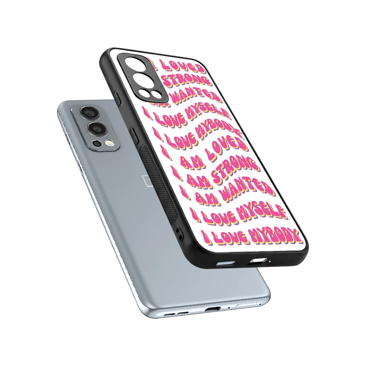 Affirmation sleek oneplus nord 2 cover with tempered glass back and TPU edges