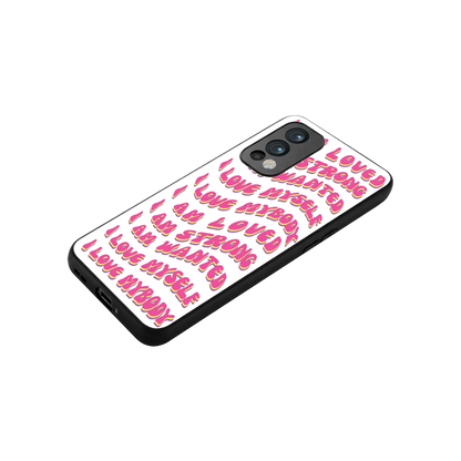 Affirmation stylish phone case for oneplus nord 2 | glossy glass and slim fit