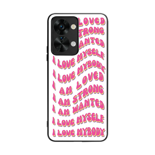Affirmation back phone cover | glass case for oneplus nord 2t