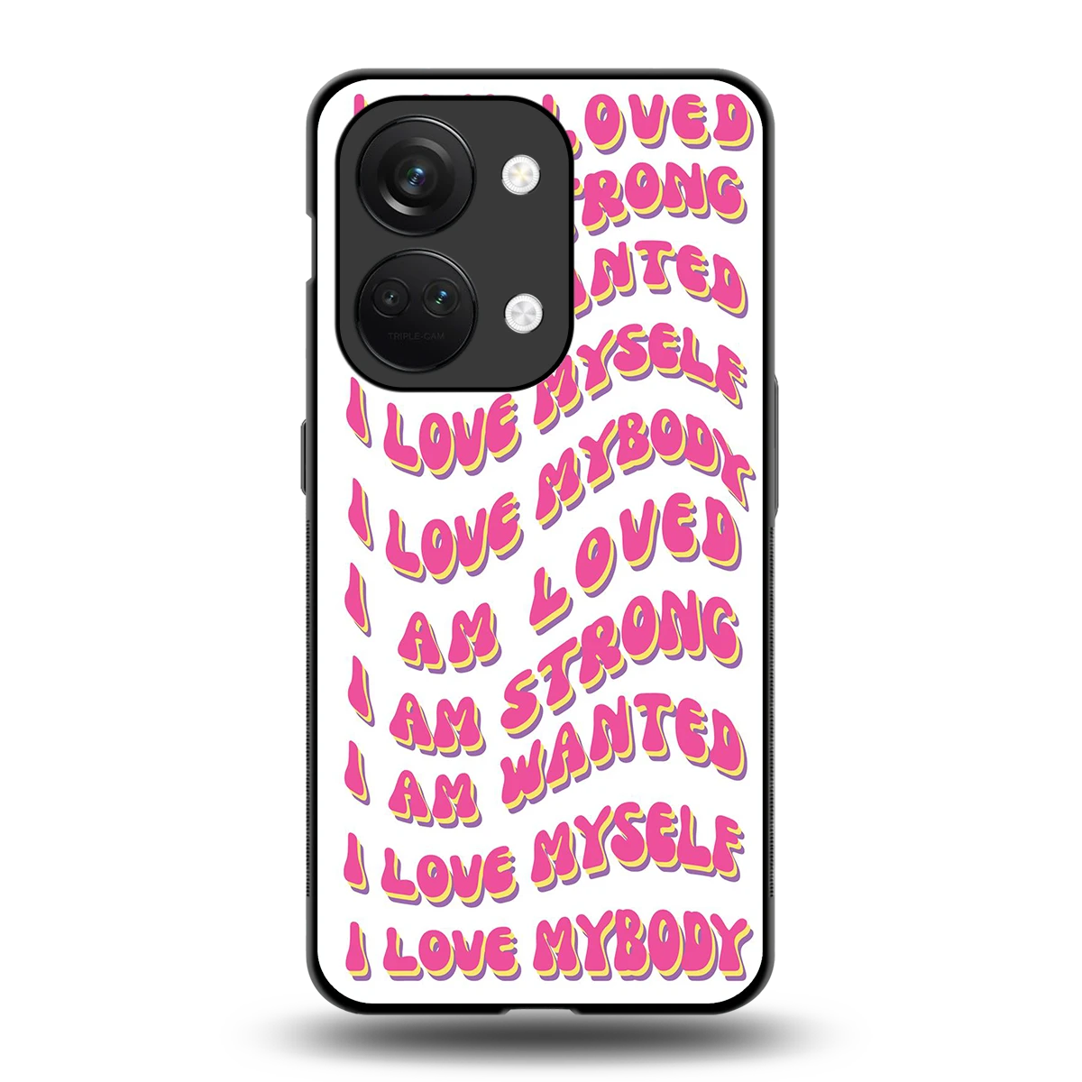 Affirmation back phone cover | glass case for oneplus nord 3