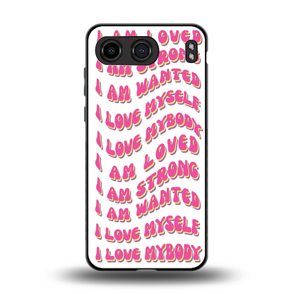 Affirmation back phone cover | glass case for oneplus nord 4