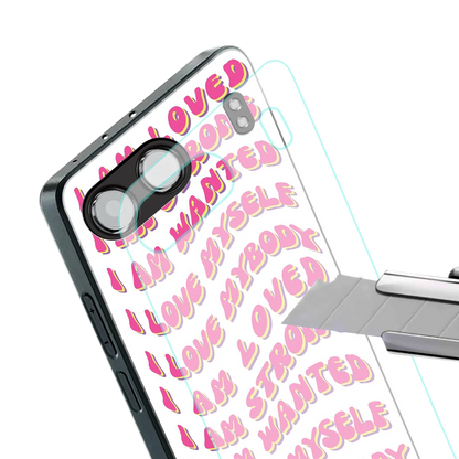 Affirmation stylish phone case for oneplus nord 4 | glossy glass and slim fit