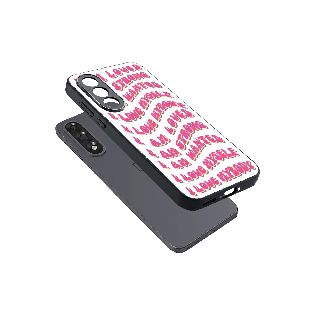 Affirmation sleek oneplus nord 5 cover with tempered glass back and TPU edges