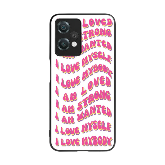 Affirmation back phone cover | glass case for oneplus nord ce 2 lite