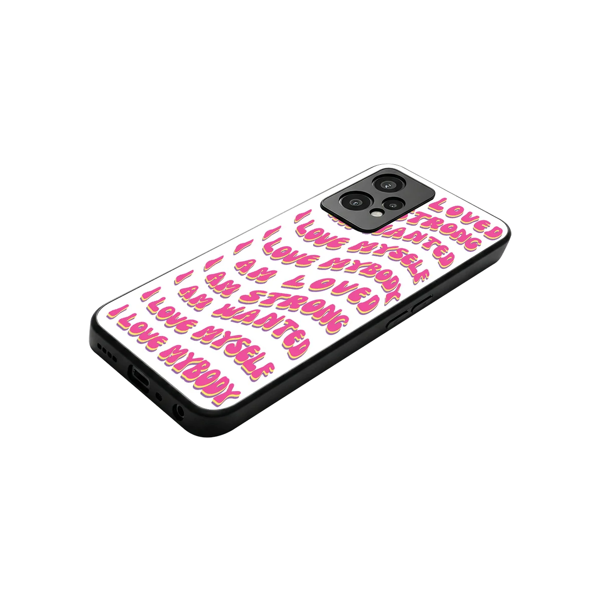 Affirmation stylish phone case for oneplus nord ce 2 lite | glossy glass and slim fit