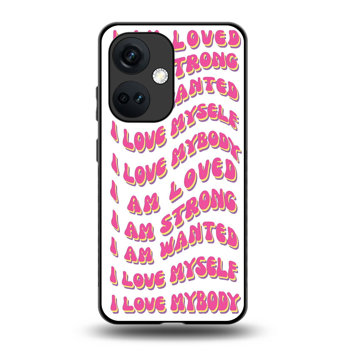 Affirmation back phone cover | glass case for oneplus nord ce 3