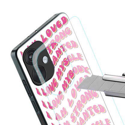 Affirmation stylish phone case for oneplus nord ce 3 | glossy glass and slim fit