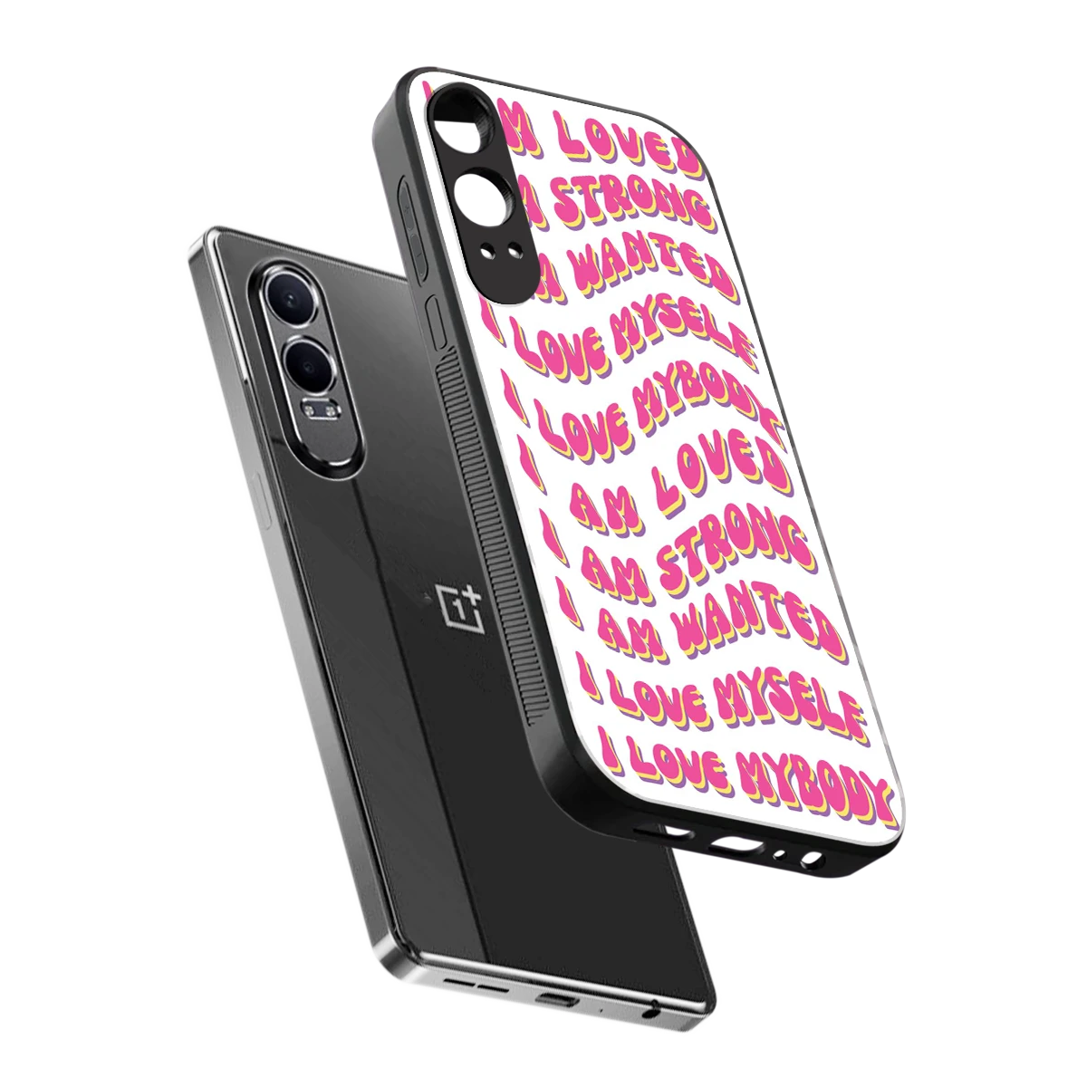 Affirmation sleek oneplus nord ce 4 lite cover with tempered glass back and TPU edges