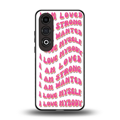 Affirmation back phone cover | glass case for oneplus nord ce 4