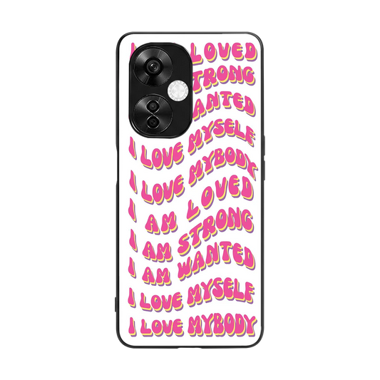 Affirmation back phone cover | glass case for oneplus nord ce 3 lite