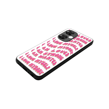 Affirmation stylish phone case for oneplus nord ce 3 lite | glossy glass and slim fit