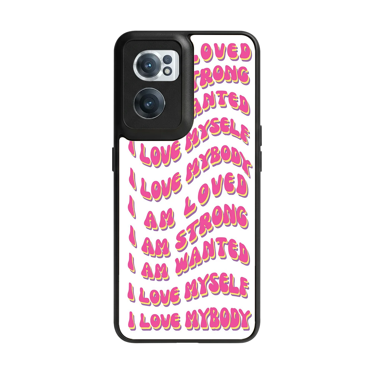 Affirmation back phone cover | glass case for oneplus nord ce 2