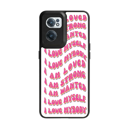 Affirmation back phone cover | glass case for oneplus nord ce 2
