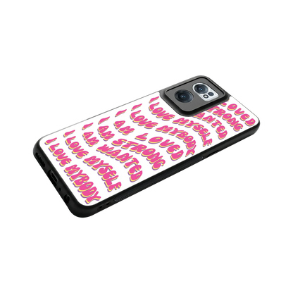 Affirmation stylish phone case for oneplus nord ce 2 | glossy glass and slim fit
