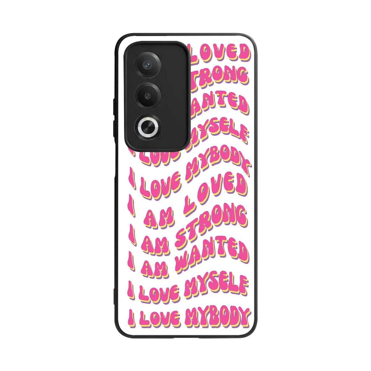 Affirmation back phone cover | glass case for oppo a3 pro