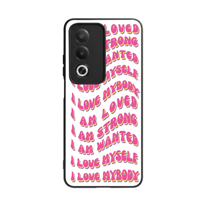 Affirmation back phone cover | glass case for oppo a3 pro
