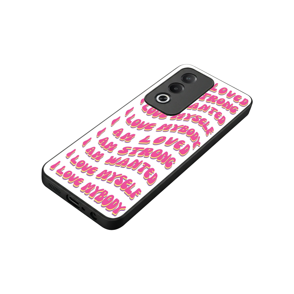 Affirmation stylish phone case for oppo a3 pro | glossy glass and slim fit