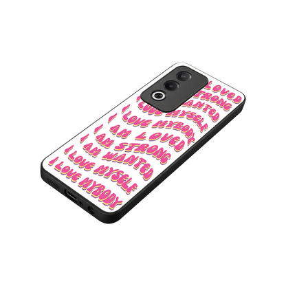 Affirmation stylish phone case for oppo a3 pro | glossy glass and slim fit