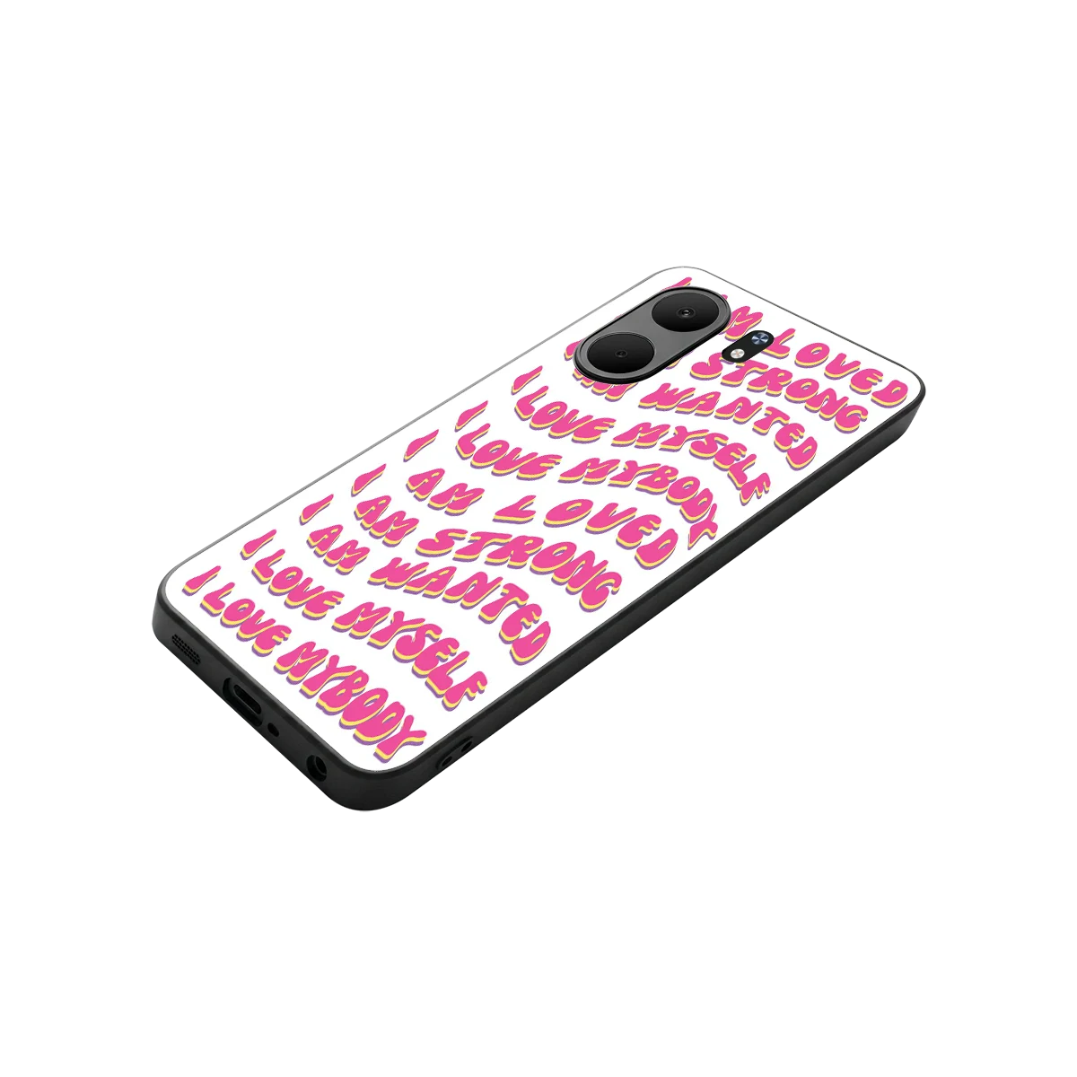 Affirmation stylish phone case for oppo a5x 5g | glossy glass and slim fit