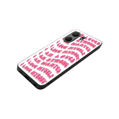 Affirmation stylish phone case for oppo a5x 5g | glossy glass and slim fit