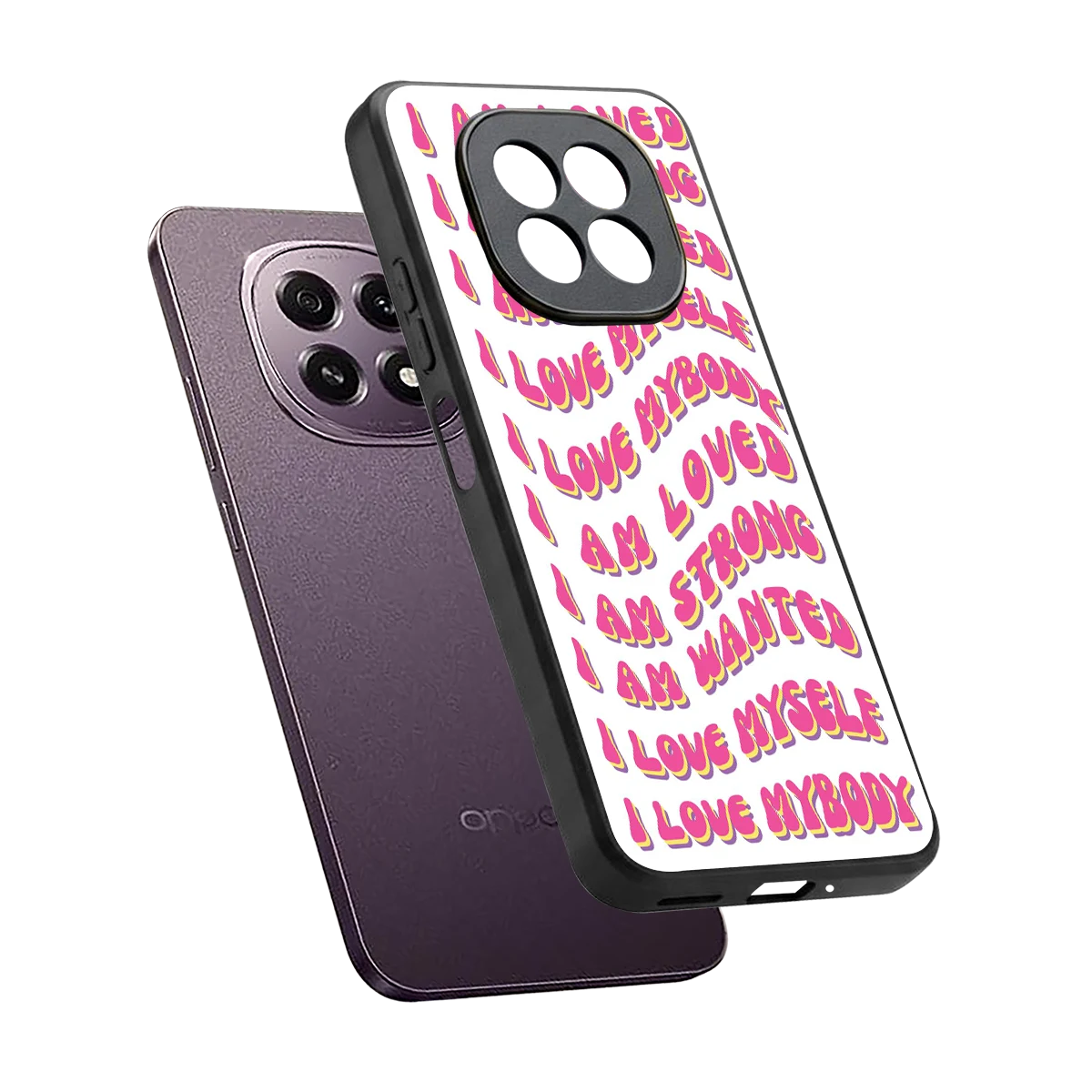 Affirmation sleek oppo f29 5g cover with tempered glass back and TPU edges