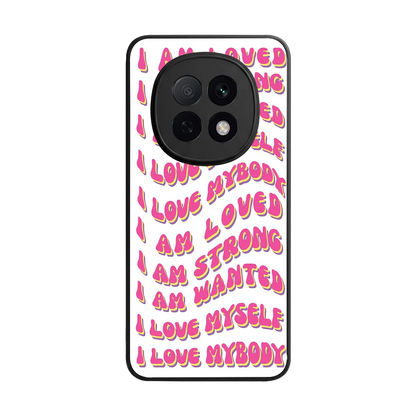 Affirmation back phone cover | glass case for oppo f29 pro 5g