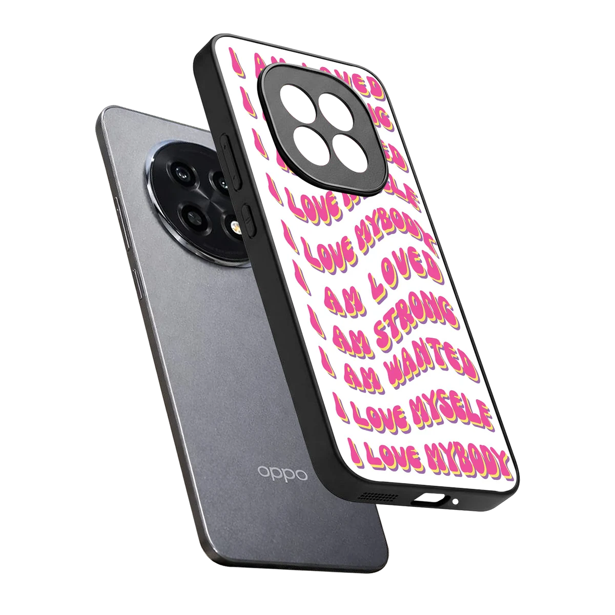 Affirmation sleek oppo f29 pro 5g cover with tempered glass back and TPU edges