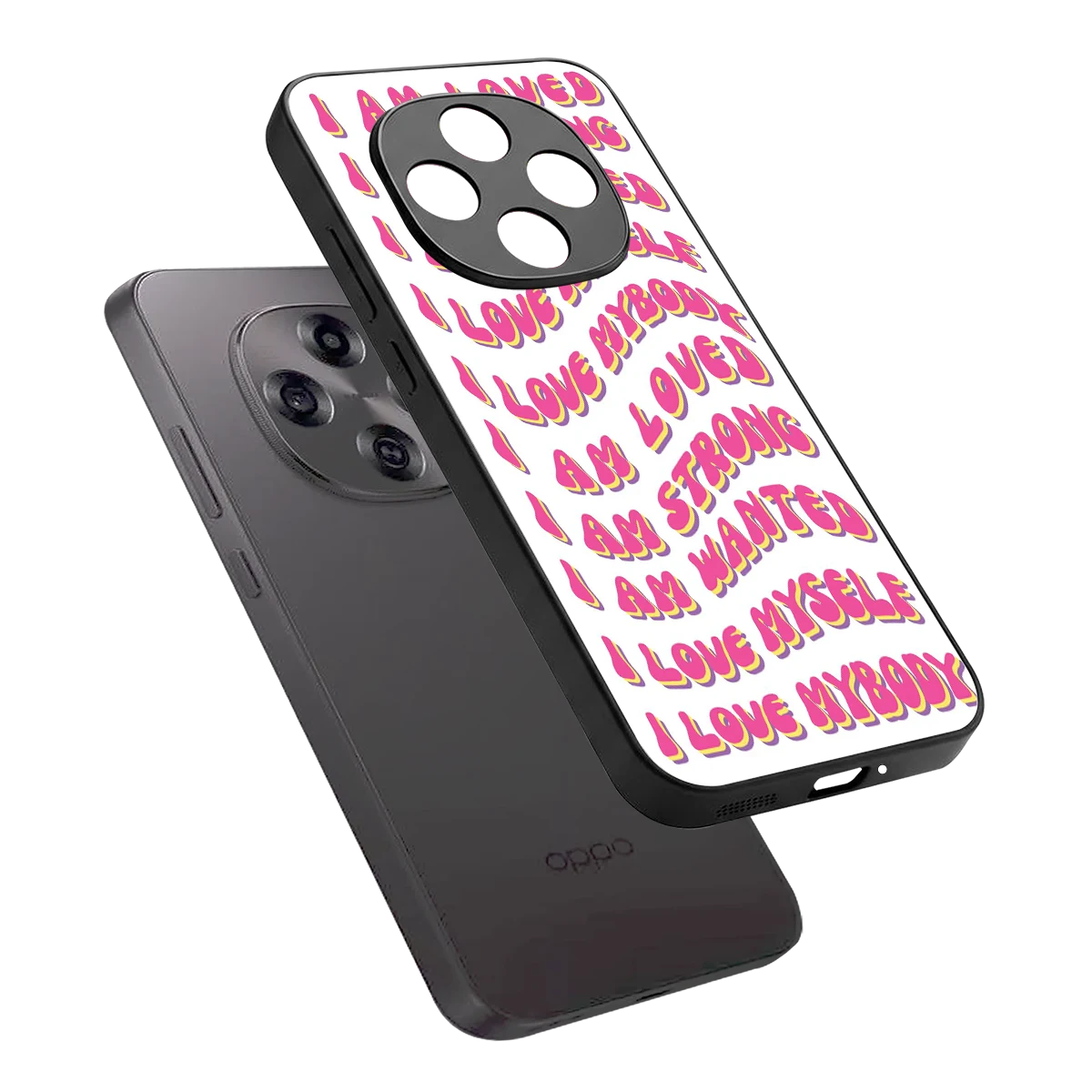 Affirmation sleek oppo f31 pro 5g cover with tempered glass back and TPU edges