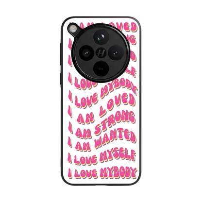 Affirmation back phone cover | glass case for oppo find x8