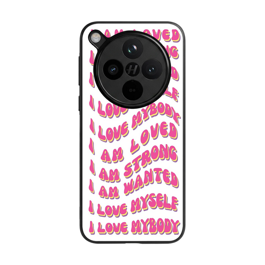 Affirmation back phone cover | glass case for oppo find x8