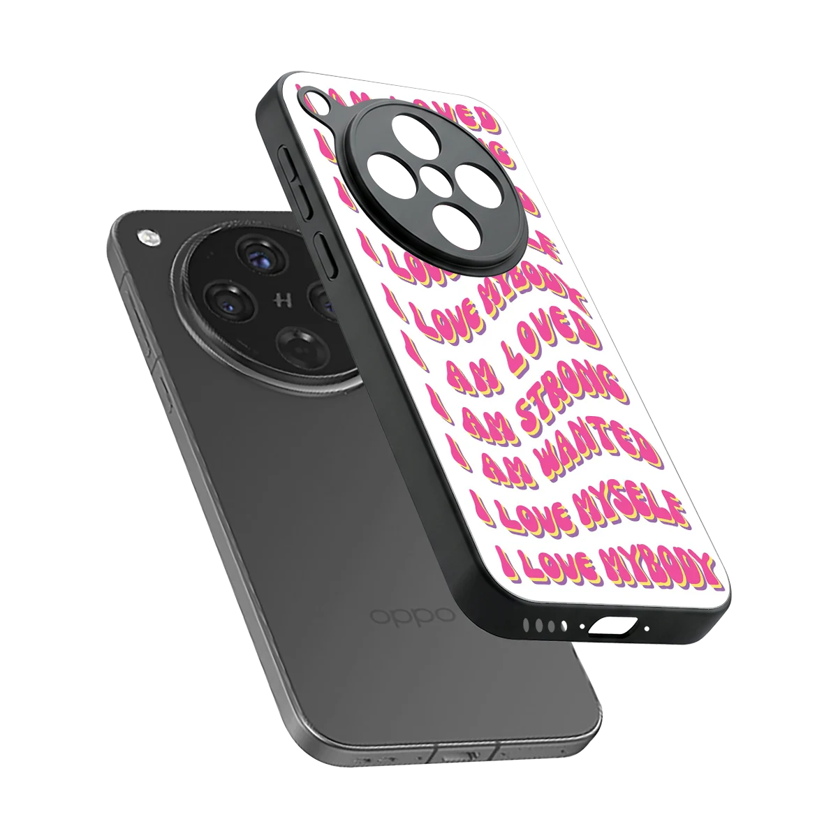 Affirmation sleek oppo find x8 cover with tempered glass back and TPU edges