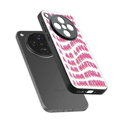 Affirmation sleek oppo find x8 cover with tempered glass back and TPU edges