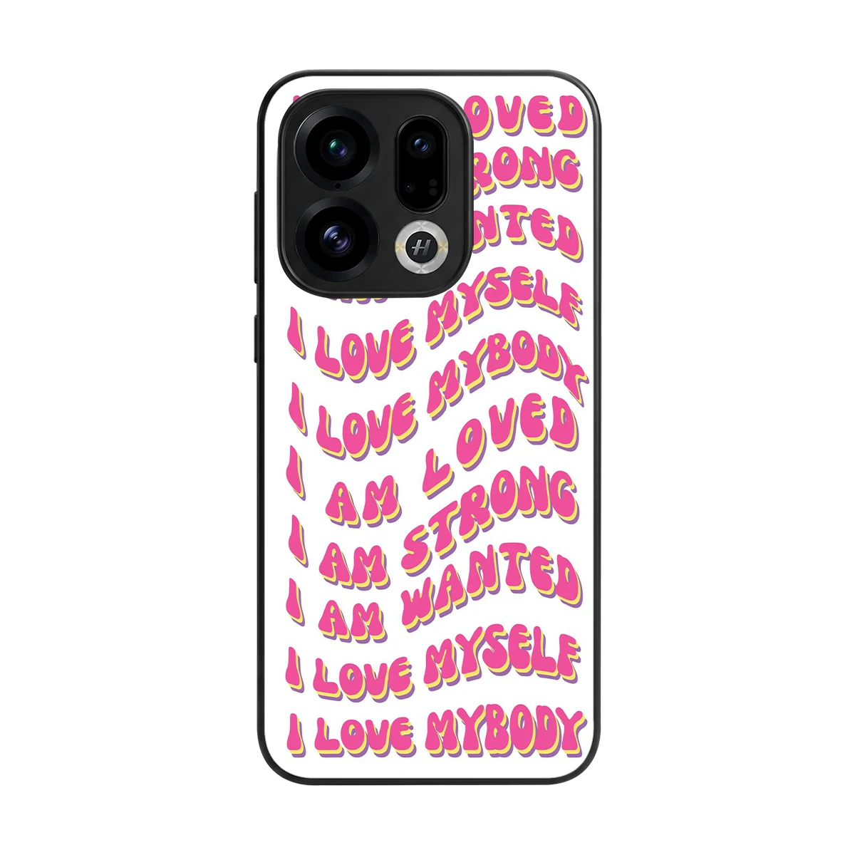 Affirmation back phone cover | glass case for oppo find x9