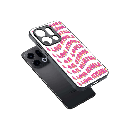 Affirmation sleek oppo find x9 cover with tempered glass back and TPU edges