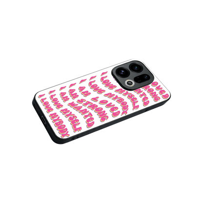Affirmation stylish phone case for oppo find x9 | glossy glass and slim fit