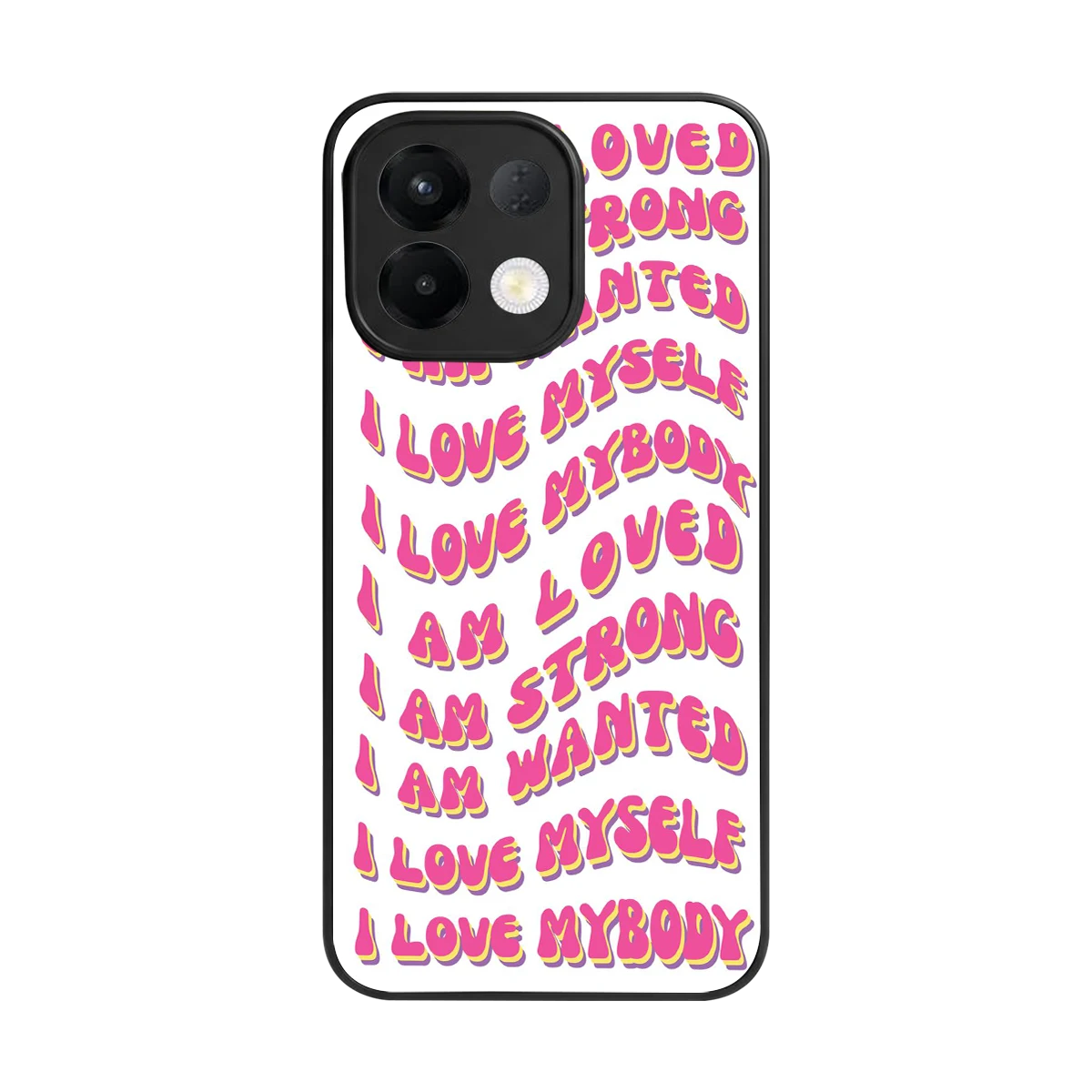 Affirmation back phone cover | glass case for oppo k13 5g
