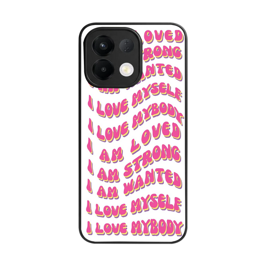 Affirmation back phone cover | glass case for oppo k13 5g