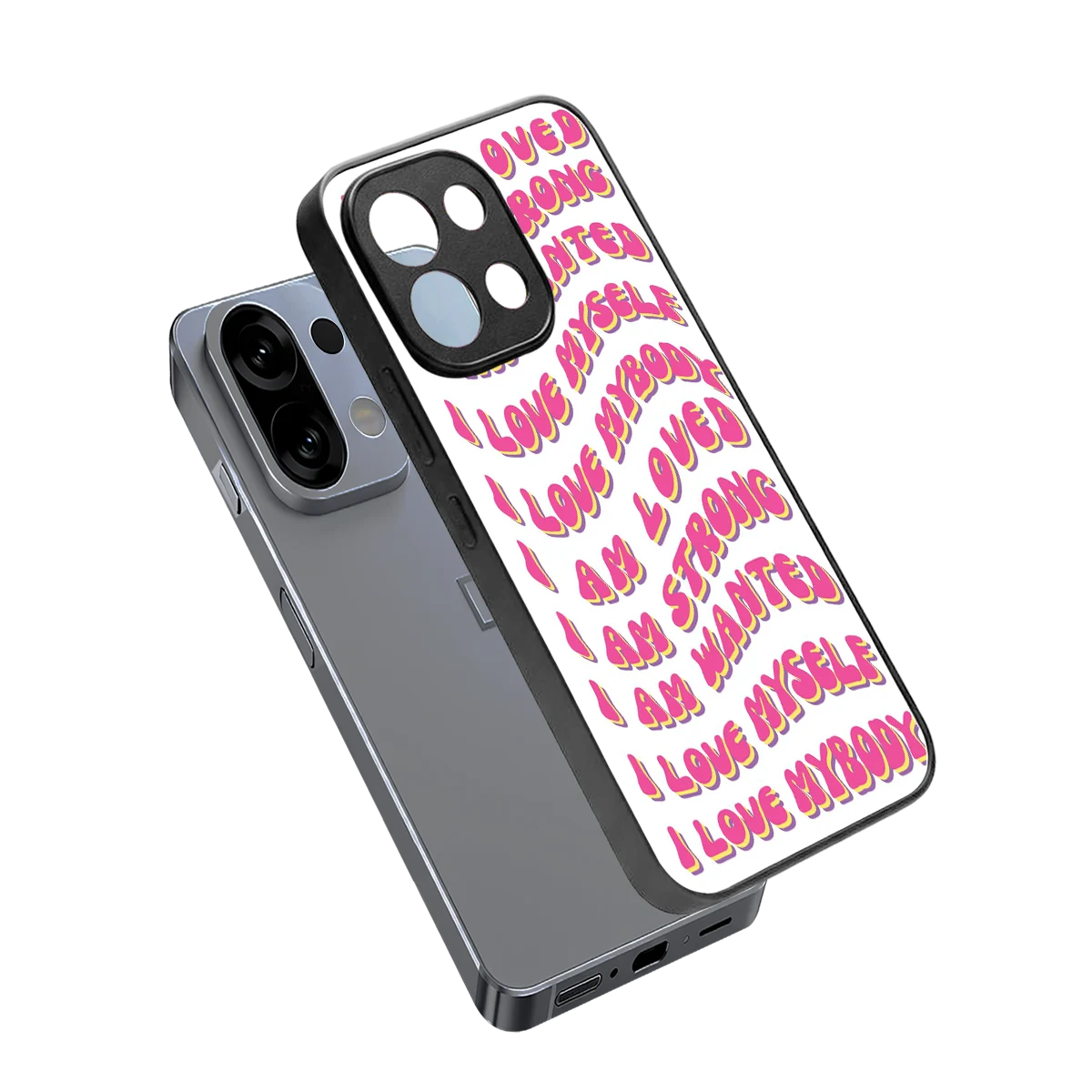 Affirmation sleek oppo k13 5g cover with tempered glass back and TPU edges