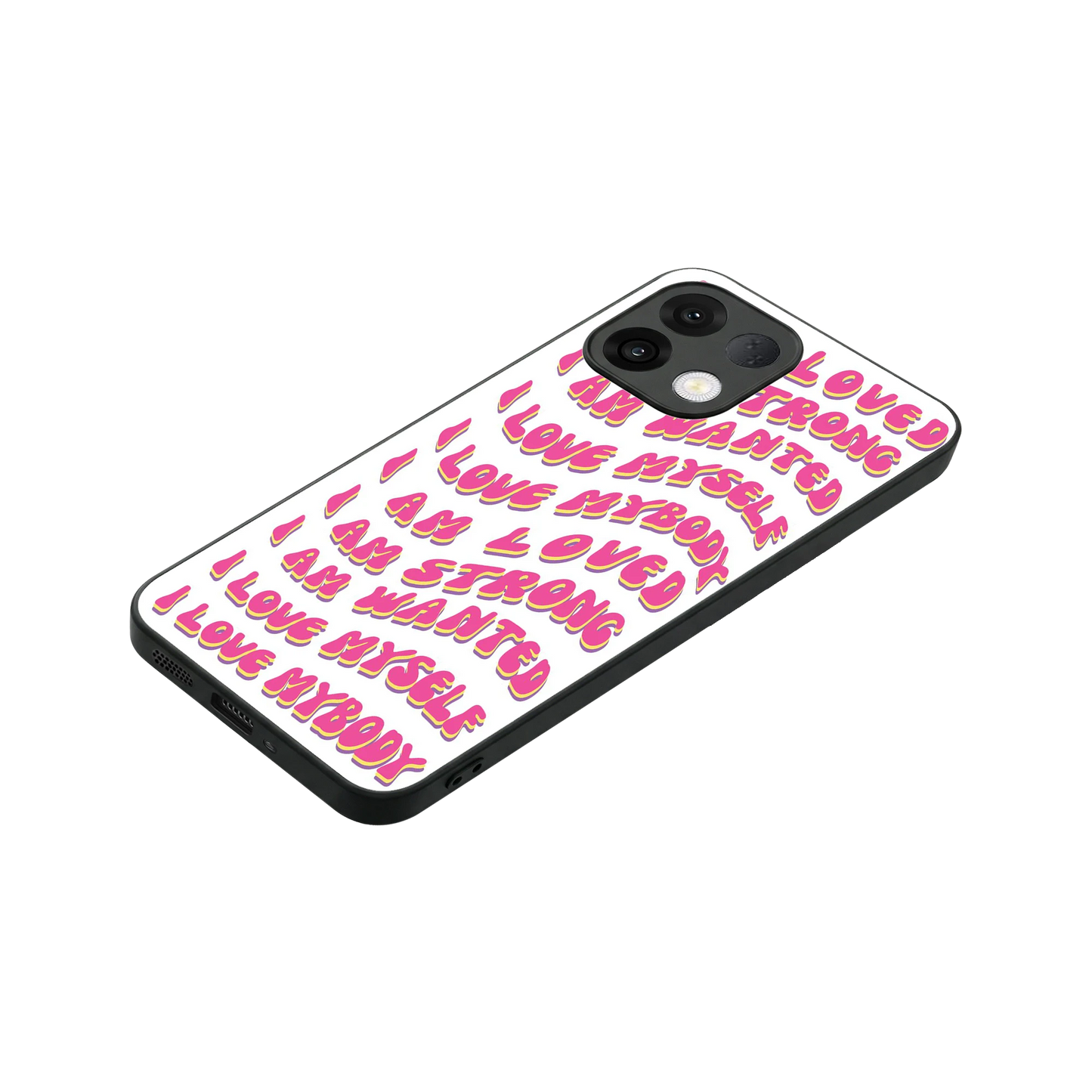 Affirmation stylish phone case for oppo k13 5g | glossy glass and slim fit