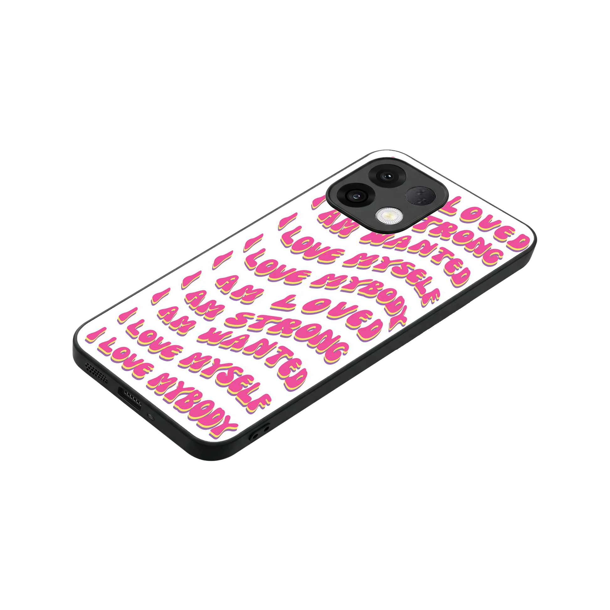 Affirmation stylish phone case for oppo k13 5g | glossy glass and slim fit