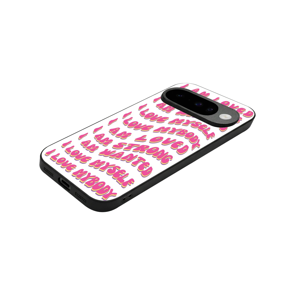 Affirmation stylish phone case for google pixel 10 | glossy glass and slim fit