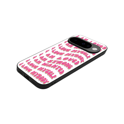 Affirmation stylish phone case for google pixel 10 | glossy glass and slim fit