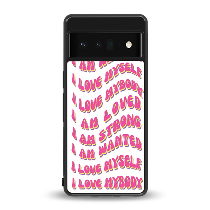 Affirmation back phone cover | glass case for google pixel 6 pro